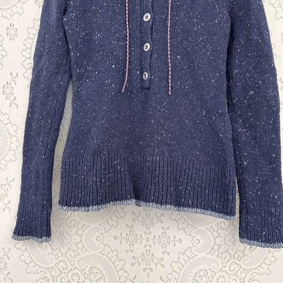 Patagonia Ranchito Hoodie sweater Navy Blue Wool Blend Knit - Picture 2 of 10